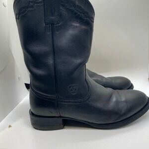 Ariat Boots black leather Ropers mens size 7EE